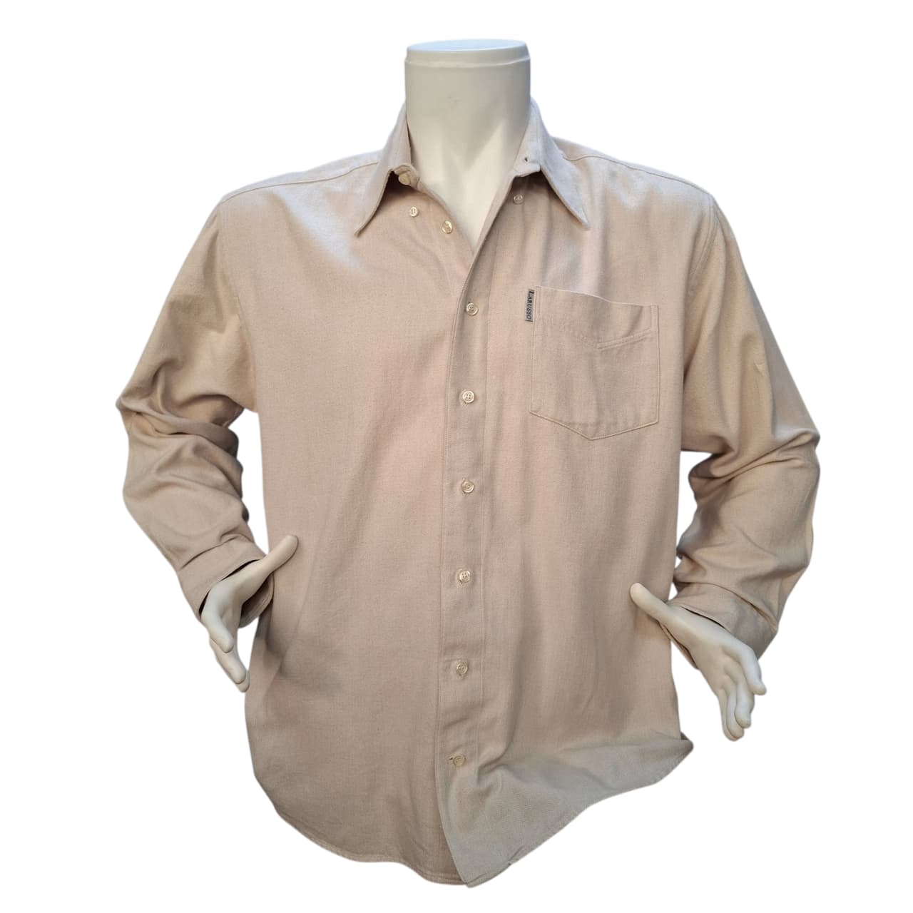 Këmishë Larusso për Meshkuj – Bezë, Material i Trashë, Madhësia L