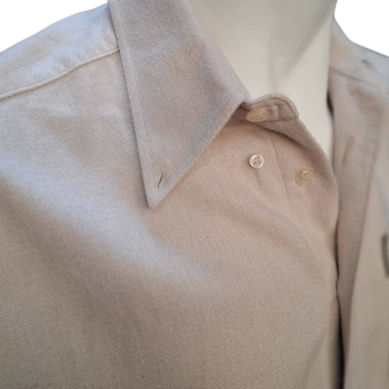 Këmishë Larusso për Meshkuj – Bezë, Material i Trashë, Madhësia L