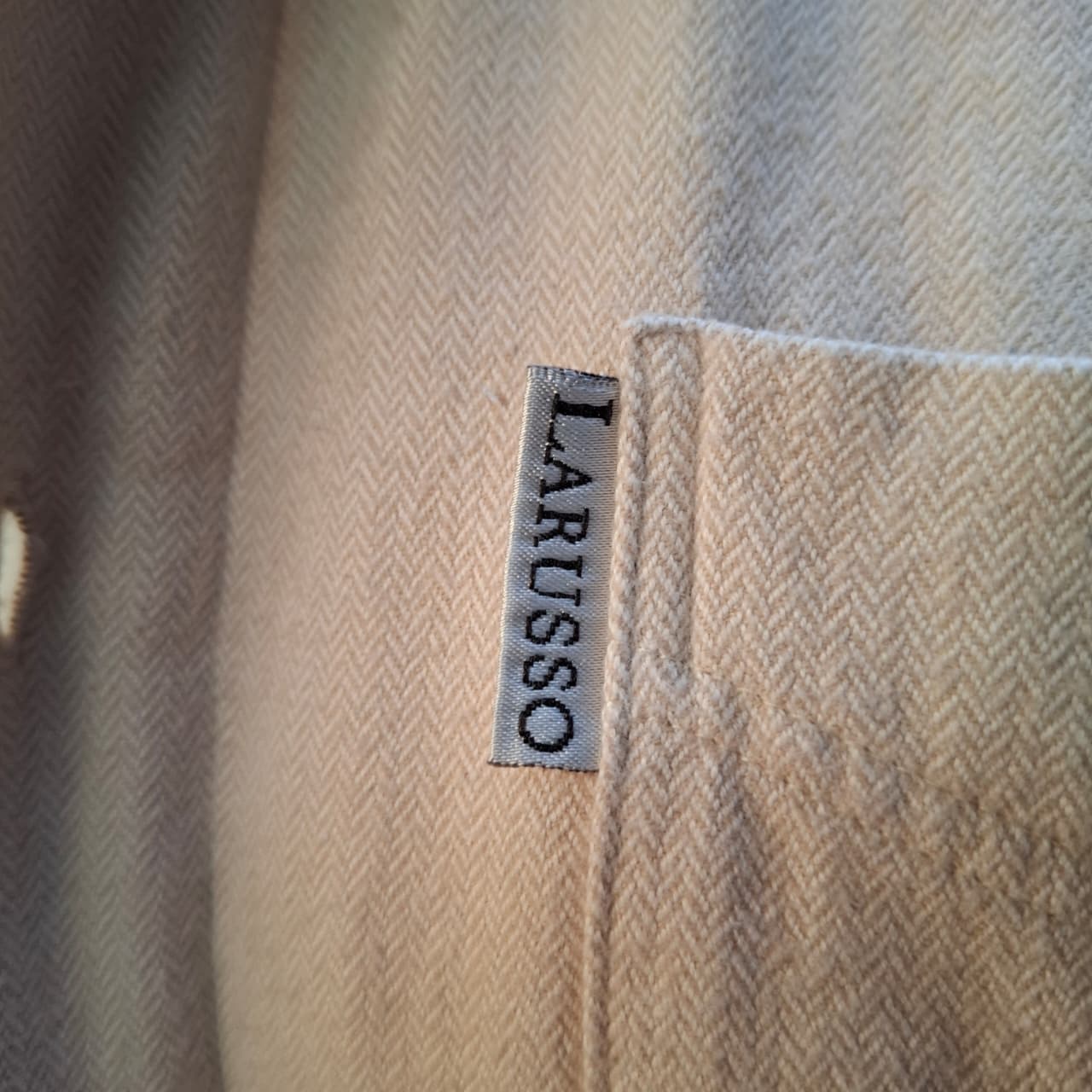 Këmishë Larusso për Meshkuj – Bezë, Material i Trashë, Madhësia L